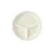 GET CP-10-DI - Diamond Ivory™ 10-1/4" Round 3‑Compartment Melamine Plate, Ivory Color - 1 Dozen 1 image