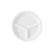 GET CP-10-DW - Diamond White™ 10-1/4" Plate, 3‑Compartment, Melamine, White, Dishwasher Safe - Dozen 1 image