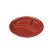 GET CP-10-RSP - Red 10-1/4" 3‑Comp Melamine Plate, Break‑Res, Dish‑Safe, BPA‑Free, NSF - Dozen 1 image