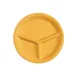 GET CP-10-TY Plate, 10-1/4" Round, 3‑Compartment Melamine, Yellow, BPA‑Free, Dishwasher Safe - 1 Dozen 1 image