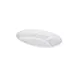 GET CP-134-W Diamond White™ Oval Plate, 13" x 9-1/2", Four‑Compartment Melamine, White - 1 Dozen 1 image