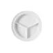 GET CP-530-W Plate, 9" x 3/4" White Melamine, 3‑Comp, Break‑Resistant, NSF, Dishwasher Safe - Dozen 1 image