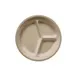 GET CP-532-S Supermel Plate, 11" 3‑Compartment Beige Melamine Break‑Resist Dishwasher Safe - Dozen 1 image