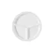 GET CP-533-W Plate, 10" 3‑Compartment White Melamine, Break‑Resistant, Dishwasher Safe - 1 Dozen 1 image