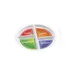 GET CP-534-CMP 10" White Melamine 4-Compartment Dishwasher Safe BPA-Free Plate - Dozen 1 image