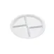 GET CP-534-W SuperMel Plate – 10" Diameter, 4‑Compartment, White Melamine, NSF - Dozen 1 image