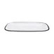 GET CS-1280-W/BK Bistro Dinner Platter, 11.75" x 7.75" Rectangular White Melamine - Dozen 1 image