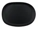 GET CS-1410-DG Riverstone Platter, 14" x 10" Oval Coupe, Melamine, Dark Gray - 1 Dozen 1 image