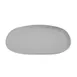 GET CS-1410-LG Riverstone Platter, 14" x 10", Oval Coupe, Melamine, Light Gray - 1 Dozen 1 image