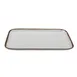 GET CS-1814-RM Rustic Mill Display Tray, 18" x 11", Rectangular Melamine, Cream Base with Brown Rim 1 image