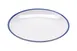 GET CS-800-W/CB Bistro Side Dish Plate, 8" x 7/8" Round, White Cobalt Blue Trim, Melamine - Dozen 1 image