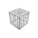 GET CUB02-WW Bugambilia® Mondrian Riser, 11" L x 11" W x 10-3/4" H Square, Cast Aluminum, White 1 image