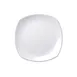 GET D3111L-W Plate, 10-3/8" x 1-1/8"H, Square Coupe, White with Black Trim, Melamine, BPA‑Free 1 image