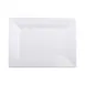 GET D557RC-W Plate 7" x 5-1/2" x 1" Rectangular WideRim White Melamine, BPA Free, Dishwasher Safe 1 image