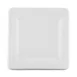 GET D5SQRR-W Elite Global Solutions Plate, 5" x 1/2"H, Square, Pebble Textured, Melamine, White 1 image