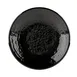 GET D638RR-B Plate, 6-3/8" Dia. x 3/4"H, Round Coupe, Melamine Black, Pebble Finish 1 image
