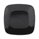 GET D7SQR-B Plate, 6-5/8" x 5/8" H, Coupe, Black Melamine, Break, Chip & Scratch Resistant, BPA‑Free 1 image