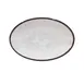 GET D8512OVM-W Plate, 12-1/2" x 8-1/2" x 1"H, Oval Coupe, White Melamine, Crackled Texture 1 image