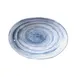 GET D861OV-ND Plate, 19 Oz., 8-3/4" x 6-1/2" x 1-1/2"H, Oval Melamine, Navy Blue 1 image