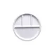 GET DC1050-W 10-1/2" Round 4-Compartment Melamine Serving Platter, White, BPA‑Free, Dishwasher Safe 1 image