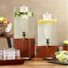 GET DISP-3-CL Renewal 3‑Gal Acrylic Dispenser, 8"×8"×14½" Square, Bowl with Ice Chamber, No Base 1 image