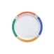 GET DP-910-BA Supermel Plate, 10" Narrow Rim, White with Barcelona Pattern, Melamine, NSF - Dozen 1 image