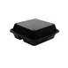 GET EC-09-1-BK 9" x 9" x 3.75" 3‑Compartment Black Polypropylene Box, Microwave Safe, NSF - Dozen 1 image