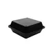 GET EC-10-1-BK Food Container, 9"x9"x3.5" Black PP, Dishwasher/Microwave Safe, NSF - Dozen 1 image