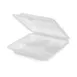 GET EC-12-1-CL, 9" x 9" x 2.75" Clear Polypropylene, 3-Compartment Snap Closure, BPA-Free - Dozen 1 image