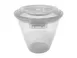 GET EC-21-CL Clear 14 Oz Side Dish Cup, 4-1/4" Dia x 3" H, Polypropylene, Hinged Lid - Dozen 1 image