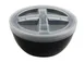 GET EC-26-2X-BK/CL Soup Container, 32 Oz, 6.5" x 3.25" Black Polypropylene Snap Closure - 1 Dozen 1 image