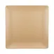 GET ECO1111SQ-PB 11" Square BPA-Free Reusable Melamine/Bamboo Plate, Brown, Break/Chip Resistant 1 image