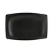 GET ECO1258-B Platter, 12-1/2" x 8-1/4" x 7/8"H Rectangular Black, BPA-Free, 50% Melamine/50% Bamboo 1 image