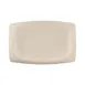 GET ECO1258-PP Platter, 12.5" x 8.25" x 0.9" Rectangular White Melamine/Bamboo, Break-Resistant 1 image