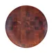 GET ECO66R-CK 6" Round Melamine Plate, Natural Checkered Wood Pattern, BPA‑Free, Dishwasher Safe 1 image