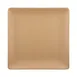 GET ECO99SQ-PB Plate, 9" x 3/4"H Square, Rolled Edge, Brown, BPA‑Free, 50% Melamine/50% Bamboo 1 image