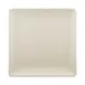 GET ECO99SQ-PP Elite Plate, 9" x 3/4"H Square Rolled Edge, White, BPA‑Free 50% Melamine/50% Bamboo 1 image