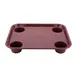 GET FT-20-BU Fast Food Tray 14" X 17" Burgundy Polypropylene 4 Slots - 1 Dozen 1 image