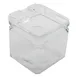 GET GL-444-CO44CL-K Urban Renewal Jar, 20 Oz, 4" x 4" x 4", Clear Glass, With Lid 1 image