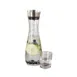 GET GL-CRF-40 Silhouette Glass Decanter, 40 Oz, 4-1/2" Dia x 12-1/2"H, Stainless Steel Lid, Clear 1 image