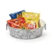 GET GT-1090-GG/IV Tray, 10-1/2" Dia x 3"H, Galvanized Metal with Powder‑Coated Finish, Loop Handles 1 image