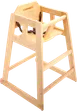 GET HC-100-MOD-N2-1 High Chair, 19-5/8"W x 19-3/4"D x 29"H, Natural Finish, Hardwood, 3-Point Strap Harness 1 image