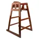 GET HC-100-MOD-TALL-W High Chair, 19-5/8"W x 19-3/4"D x 36"H, Walnut Finish, Hardwood, 3-Point Strap Harness 1 image