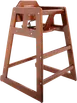 GET HC-100-MOD-W2-KD-1 High Chair, 19-5/8"W x 19-3/4"D x 29"H, Walnut Finish, Hardwood, 3-Point Strap Harness 1 image