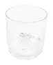 GET HM-12R-CL Clear SAN Plastic Rocks Cup, 12oz, 3-1/4" Dia. x 3.62"H, Hammered Finish - 1 Dozen 1 image