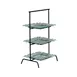 GET IR-404B Renewal™ Display Stand, 15-3/4" W x 12" D x 27" H, Black Powder‑Coated Iron 3‑Tier 1 image