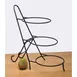 GET IR-511 Urban Renewal Pizza Stand, 11" Dia x 18-1/2" H, 3-Tier Round, Powder-Coated Black Iron 1 image