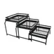 GET IR-735-MG-1292MG Nesting Stand Set 4‑Piece 3‑Tier 14‑1/8"L×9‑3/8"W×11‑3/4"H Grey + Baskets - Set 1 image