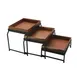 GET IR-735-MG-1292UR Stand Set 4‑Piece 3‑Tier, 14‑1/8" L × 9‑3/8" W × 11‑3/4" H, Grey Iron Boxes - Set 1 image