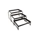 GET IR-735-MG 3-Tier Rectangular Metal Grey Powder-Coated Stand, 9‑3/8" x 14‑1/8" x 9‑3/4" - Set 1 image